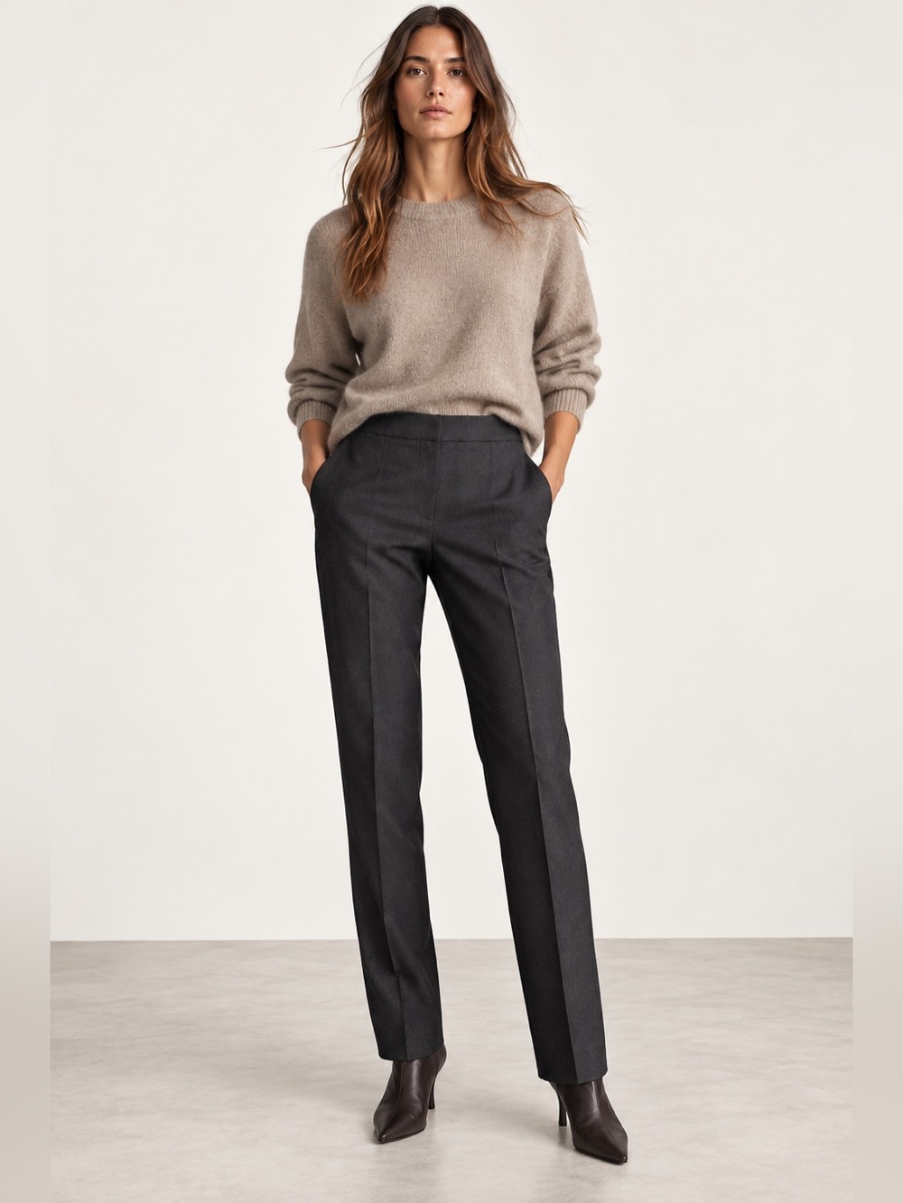 New! Brunello Cucinelli 100% Virgin Wool Tailored Trousers Gray US 12 IT 48🩶 NWT